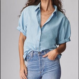 ARITZIA Denim Forum The Jane Shirt in Blondie Bleu
